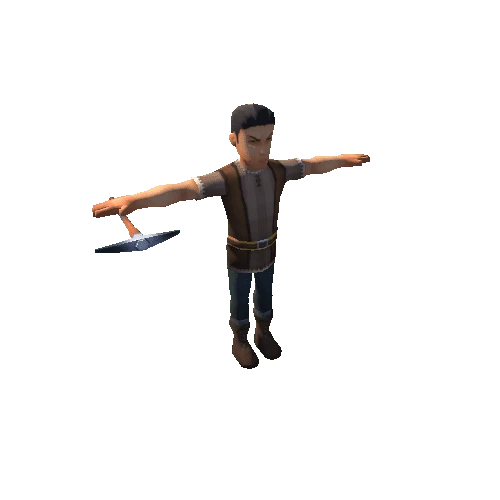 Male Peasant 03E-Pickaxe